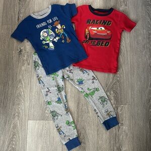 Carter’s Little Boys Short Sleeve/Pants Toy Story Set & Cars Shirt Size 4T